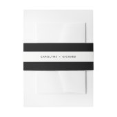 Bandeau De Faire-part Noir & Blanc | Mangez Buvez et soyez mariés (Devant example)