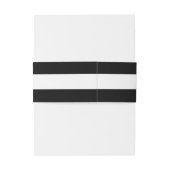 Bandeau De Faire-part Noir & Blanc | Mangez Buvez et soyez mariés (Dos Example)