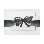 Bandeau De Faire-part Noir & Blanc Moderne Bow Aquarelle Moderne tendanc (Devant Example)