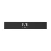 Bandeau De Faire-part Noir et blanc Modifier la couleur Monogramme Maria (Plat)