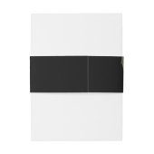 Bandeau De Faire-part Noir et or Elegant Botanique Mariage moderne (Dos Example)