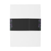 Bandeau De Faire-part Noir Violet Floral Élégant Mariage (Dos Example)