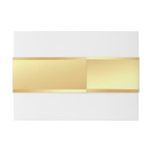 Bandeau De Faire-part Nom manuscrit Texte Or Look Modèle Élégant (Dos exemple)