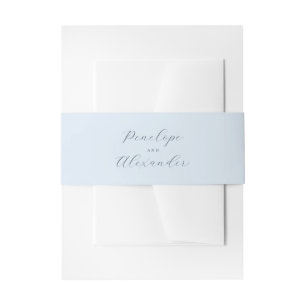 Bandeau De Faire-part Noms de calligraphie bleue sereine
