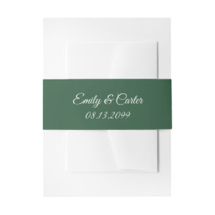 Bandeau De Faire-part Noms et date simples de mariée et de chambre