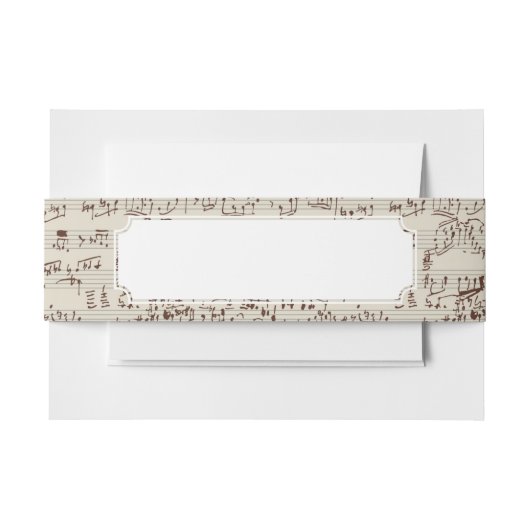 Bandeau De Faire-part Notes de musique (Devant Example)