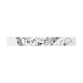 Bandeau De Faire-part Notes de musique fantaisie (Plat)