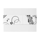 Bandeau De Faire-part Notes de musique fantaisie (Dos exemple)