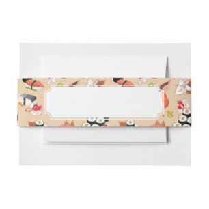 Bandeau De Faire-part Nourriture japonaise : Motif 3 de sushi