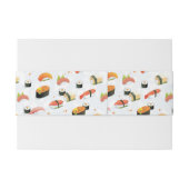 Bandeau De Faire-part Nourriture japonaise : Motif de sushi (Dos exemple)