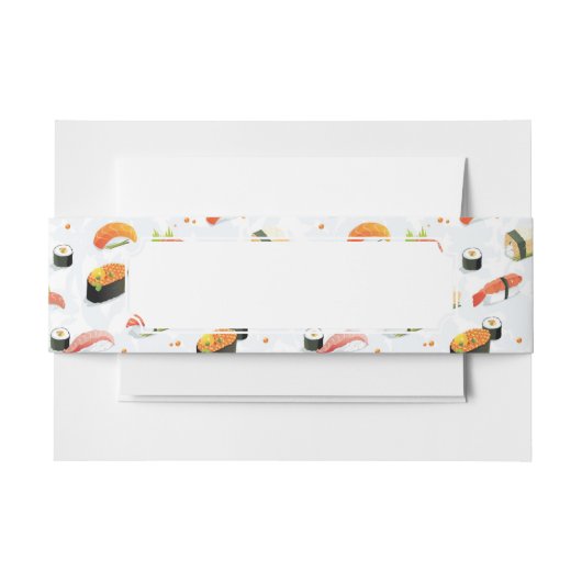 Bandeau De Faire-part Nourriture japonaise : Motif de sushi (Devant Example)