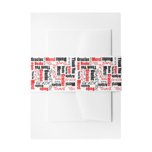 Bandeau De Faire-part Nuage noir et rouge de mot de Merci