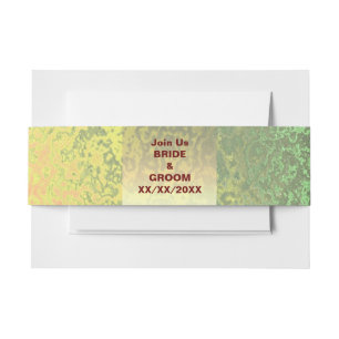 Bandeau De Faire-part Nuances d'automne des bandes d'invitation verte et
