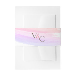 Bandeau De Faire-part Nuances de rose Mariage d'aquarelle