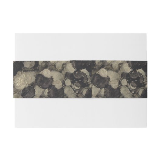 Bandeau De Faire-part Nuances mariages d'or noir (Dos exemple)