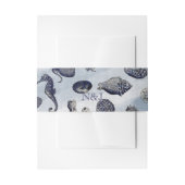Bandeau De Faire-part Ocean Sea Life Nautical Seashells Beach Mariage (Devant example)