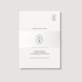 Bandeau De Faire-part Off-White | Couple Monogram Wedding Invitation 