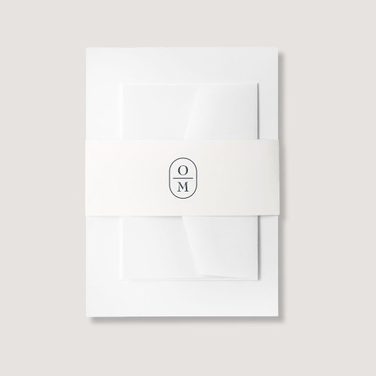 Bandeau De Faire-part Off-White | Couple Monogram Wedding Invitation 