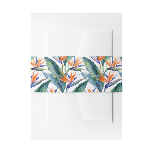 Bandeau De Faire-part Oiseau tropical du Paradis motif (Devant example)