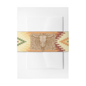 Bandeau De Faire-part Old West Frontier Wedding Invitation Belly Band (Devant example)