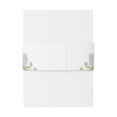 Bandeau De Faire-part Olive Green Français Mariage (Dos Example)