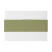 Bandeau De Faire-part Olive Green Monogram Wedding Belly Band (Dos exemple)