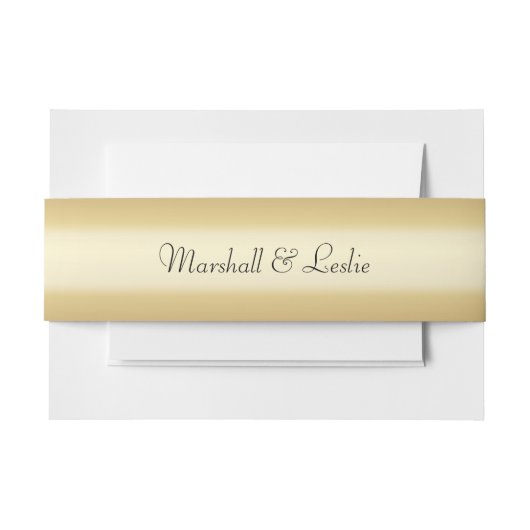 Bandeau De Faire-part Or avec texte (Devant Example)