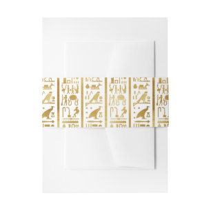 Bandeau De Faire-part Or & Blanc Égyptien Égypte Glam Moderne Chic Fête
