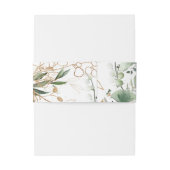 Bandeau De Faire-part Or Botanique Eucalyptus Élégant Verdure Moss (Dos Example)