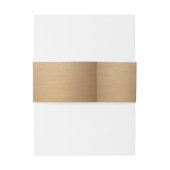 Bandeau De Faire-part Or brossé élégant avec Mariage coeur or (Dos Example)