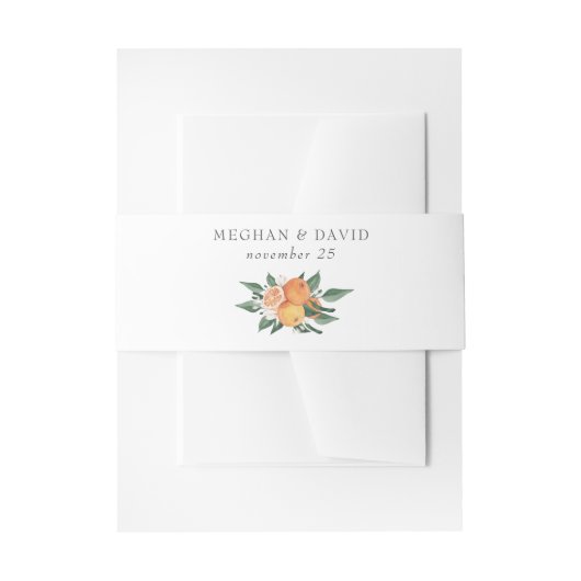 Bandeau De Faire-part Orange Blossoms Citrus Botanical Wedding (Devant example)