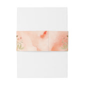 Bandeau De Faire-part Orange Fleurs Invitation Bande Belly (Dos Example)