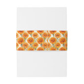 Bandeau De Faire-part Orange marigold flowers pattern (Dos Example)