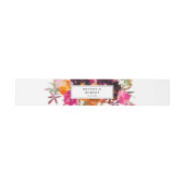 Bandeau De Faire-part Orange, rose chaud et violet automne floral 1 (Plat)