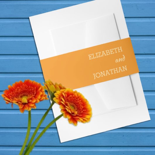 Bandeau De Faire-part Orange Sunset Wedding