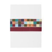 Bandeau De Faire-part Ours en patchwork, Baby Shower (Dos Example)