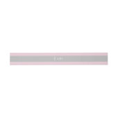 Bandeau De Faire-part Pack Mariage monogramme gris rose (Plat)