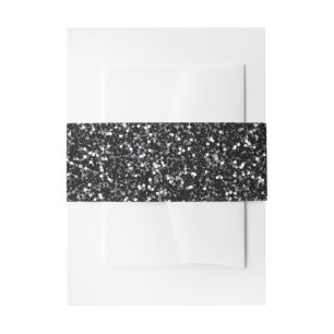 Bandeau De Faire-part Pailleté Noir Cendre