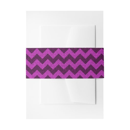 Bandeau De Faire-part Pailleté Zig Zag Violet (Devant example)