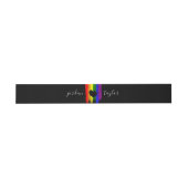 Bandeau De Faire-part Paint Strokes Pride Drapeau & Coeur LGBT Mariage (Plat)