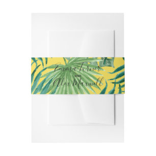 Bandeau De Faire-part Palm Feuille Tropic Faire-part de mariage Belly