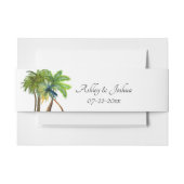Bandeau De Faire-part Palm Tree Beach Wedding (Devant Example)