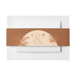 Bandeau De Faire-part Palm Tree Boho Desert Terracotta & Cream Mariage