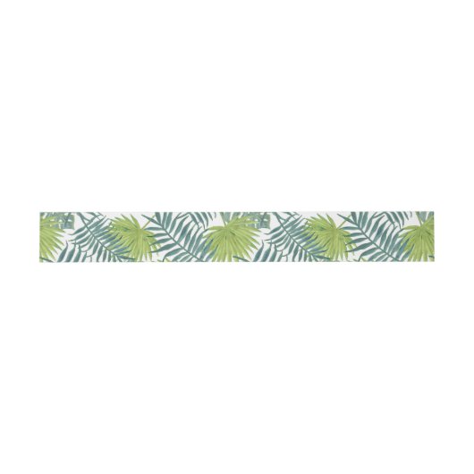 Bandeau De Faire-part Palm Tree Fronds Peinture hawaïenne (Plat)