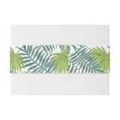 Bandeau De Faire-part Palm Tree Fronds Peinture hawaïenne (Dos exemple)