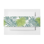 Bandeau De Faire-part Palm Tree Fronds Peinture hawaïenne (Devant Example)