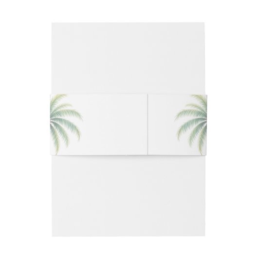 Bandeau De Faire-part Palm Tree Island Destination Green Wedding (Dos Example)