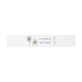 Bandeau De Faire-part Palm Tree Tropical | Mariage minimal (Plat)