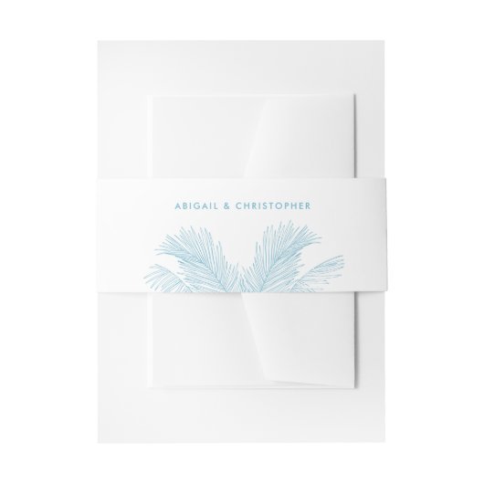 Bandeau De Faire-part Palm Turquoise Feuilles Tropical Beach Wedding (Devant example)