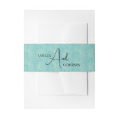 Bandeau De Faire-part Palme tropicale bleu clair motif feuille (Devant example)